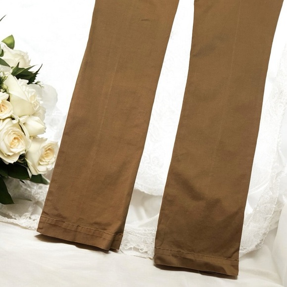 Caché Vintage Y2K Khaki Center Seam Flare Leg Pants Size 4 - Picture 12 of 13